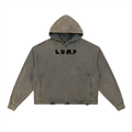 Vintage Washed Frayed-Hem Hoodie- L.H.M.P